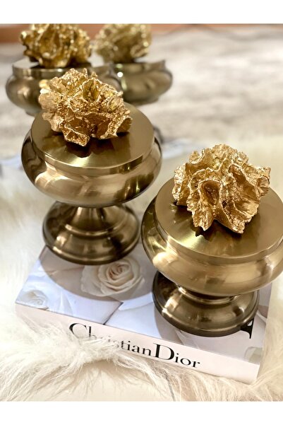 Fleurs Chic Gold Dekoratif İkili Mercan Küre