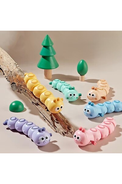 tinymaya Kurmalı Sevimli Hareketli Tırtıl Oyuncak , Eğitici ve Motor Becerile...