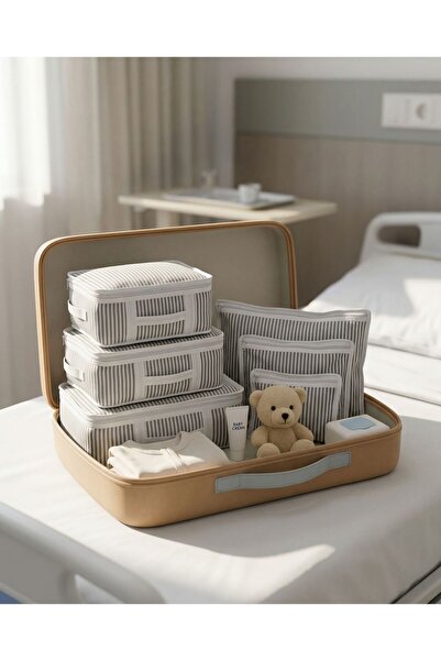 Özlem Toys مستلزمات ولادة الطفل/خروج من المستشفى حقيبة قطعة شبكية 6 قطع