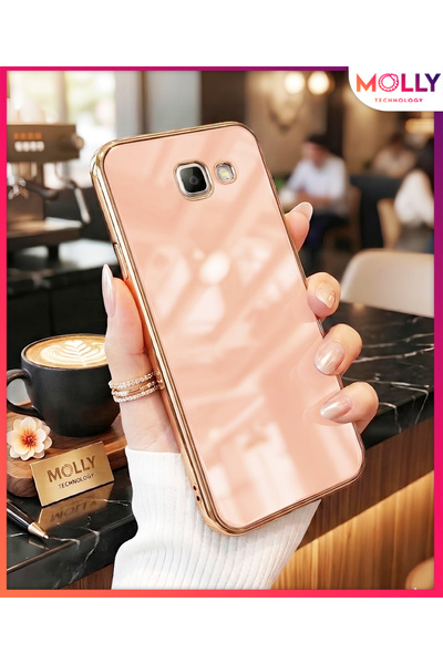 Molly Technology Samsung Galaxy J4 Plus Için Rose Kenarları Gold Detaylı Lüks...