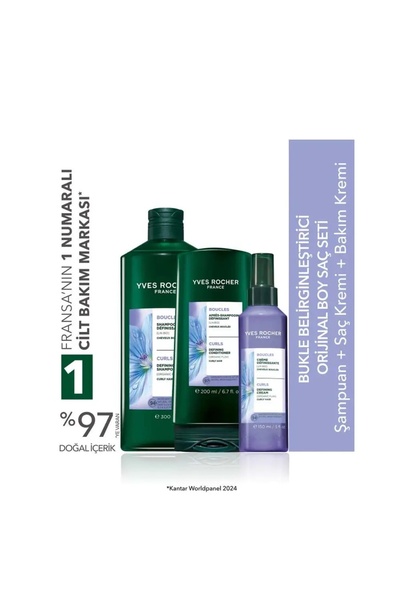 Yves Rocher Kıvırcık Dalgalı Saçlar Bukle Belirginleştirici Orijinal Boy Şamp...