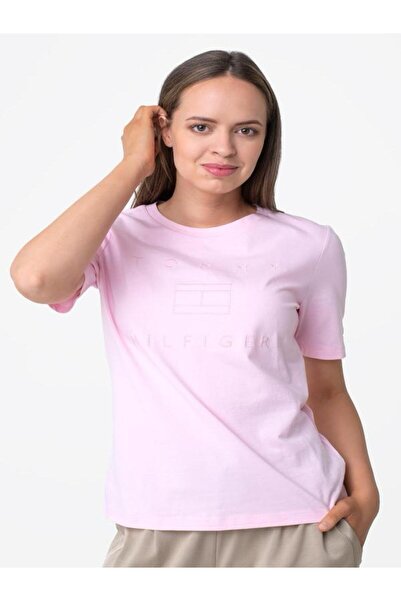 Tommy Hilfiger Rosa Regular Fit T-Shirt with Metals Ww0Ww33522