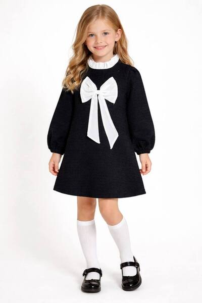 zahider Rochie din țesătură Chanel cu fermoar, cu detaliu de fundă albă