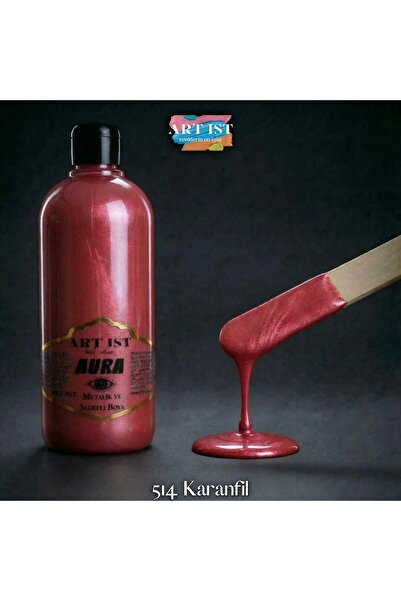 ART IST AURA Sedefli ve Vernikli Metalik Akrilik Boya 500 ml – 516 Karanfil| ...