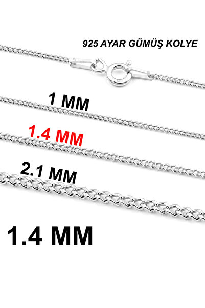 Silver Station 925 Ayar Gümüş Kolye, Gurmet Zincir Kolye 40-45-50-55-60-75 cm