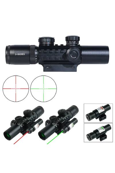 Forestia Nikula 3-9X26 EG Tek Gözlü Hedef Dürbünü Çift Işıklı Raylı + Mini La...