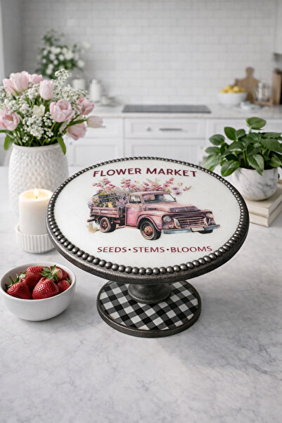 IremTasarimAtolyesi حامل خشبي للعرض مع صينية إيبوكسي لتزيين المطبخ