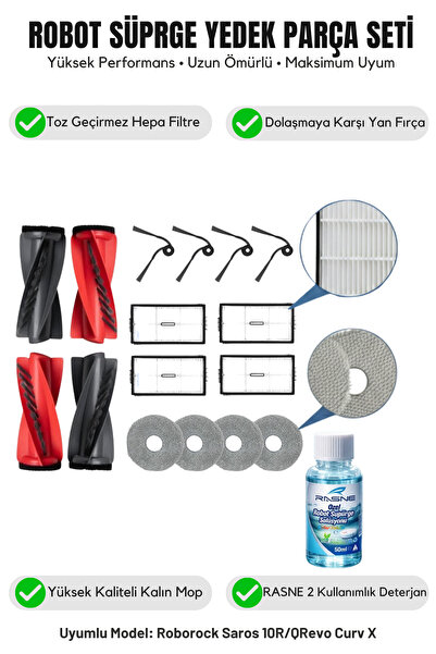 Asgard Grup Roborock Saros 10R-Q Revo Curv X Compatibil 2 perii principale 4 ...