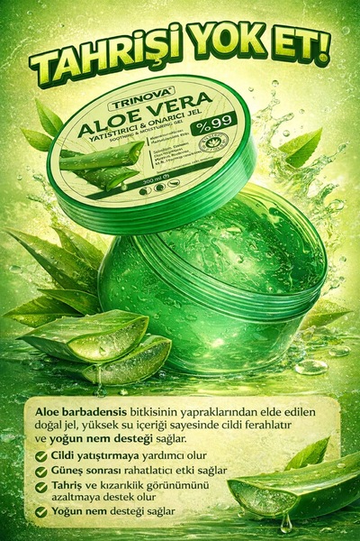 Trinova Aloe Vera Nemlendirici Dinlendirici Jel
