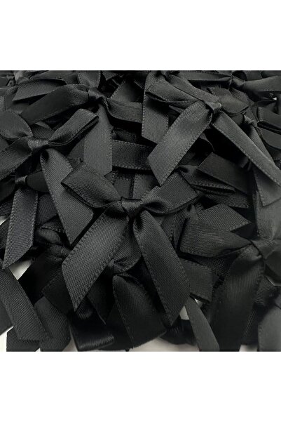 Esram Butik Siyah 50 Adet 10 mm Fiyonk Saten Kurdele - Nikah Şekeri , Hediye ...