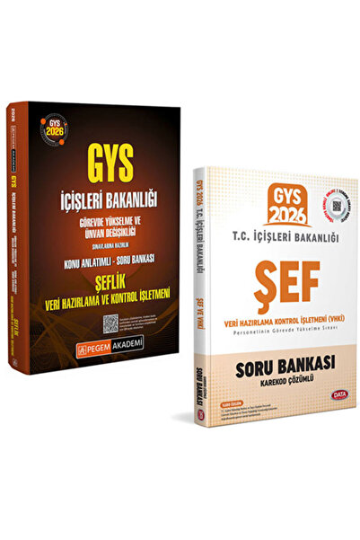 Pegem Akademi Yayıncılık 2026 GYS İçişleri Bakanlığı ŞEF Şeflik ve VHKİ Görev...