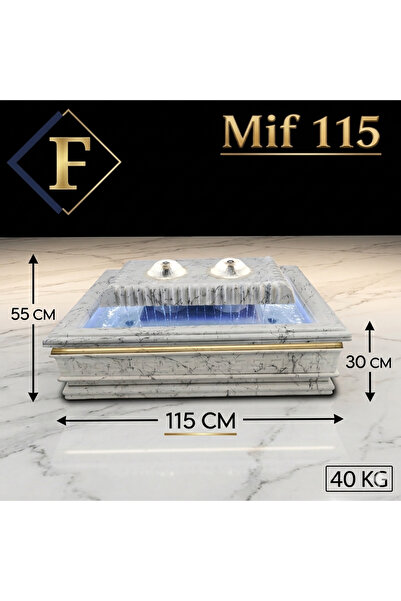 Future Fiberglas Hazır süs havuzu, mermer efekti, beyaz 80 x 115 x 55 cm