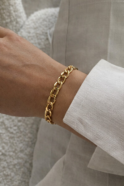NB STEELORA Milky Way Figured Steel Bracelet Gold