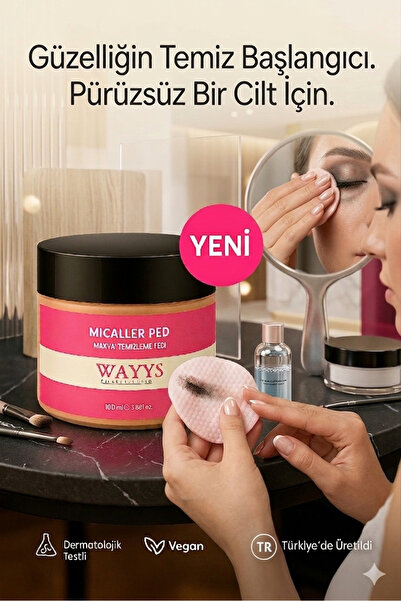 WAYYS MAKYAJ TEMİZLEME PEDİ İLE KOLAY TEMİZLİK