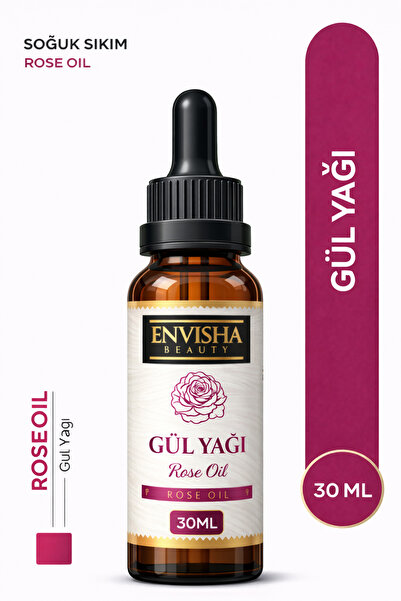 Envisha Beauty %100 Aromatik Cilt Yenileyici & Nemlendirici Gül Yağı - 30 ML