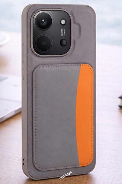 Ceponya غطاء سيليكون لهاتف ريدمي 15C مع حامل للبطاقات من زور إكس-كارت