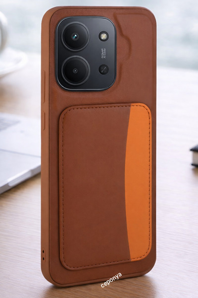 Ceponya غطاء سيليكون لهاتف ريدمي 15C مع حامل للبطاقات من زور إكس-كارت