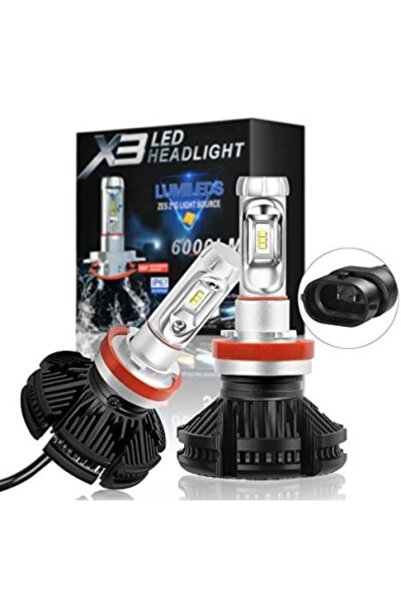 Xenon Bright Set de 2 LED-uri H8, H9, H11, Canbus, 50W, 12.000 Lm, 12V-24V