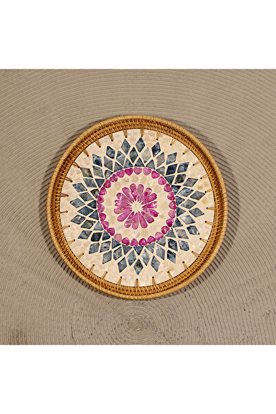 Renesse Home Kampala Handmade Rattan Tray 30 cm – Natural Wicker Presentation...