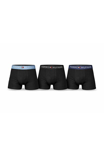 NoNameStore7 Boxeri bărbătești, TOMMY HILFIGER, Set de 3, 95% Bumbac, Negru