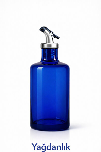 GROVİNG HAİR Purple and Blue Glass Oil Pot 700ml Decorative Glass Bottle |   ...