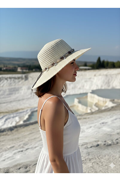 BY SCK Ženski slamnati šešir, letnji šešir za plažu, vrhunski kvalitet - sklo...