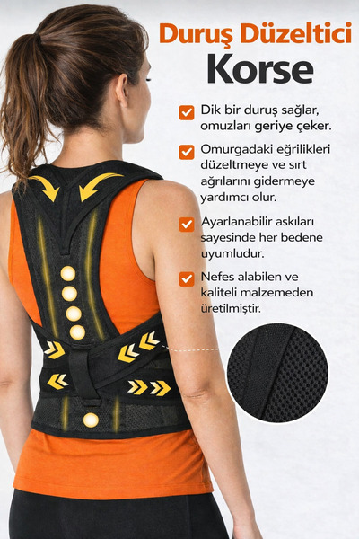 Perafit Wired Upright Posture Corset Posture Corrector Orthopedic Back Suppor...