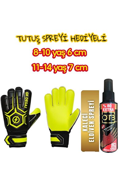 Gök Sports GK DEGAJ Avuç İçi Renkli Çocuk Goalkeeper Gloves Bilek Bandajlı Ka...