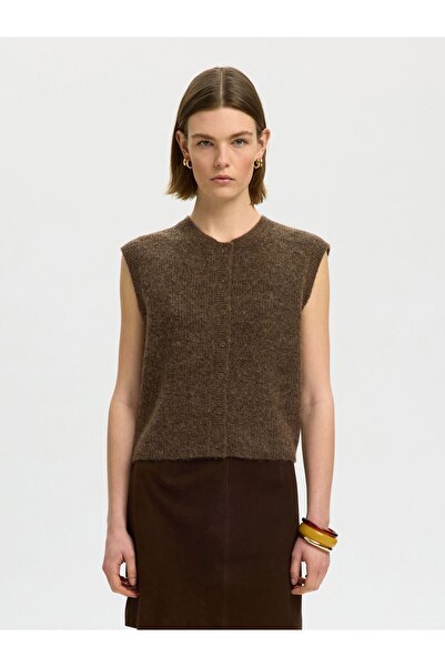 SELECTED Weste Wollgemisch