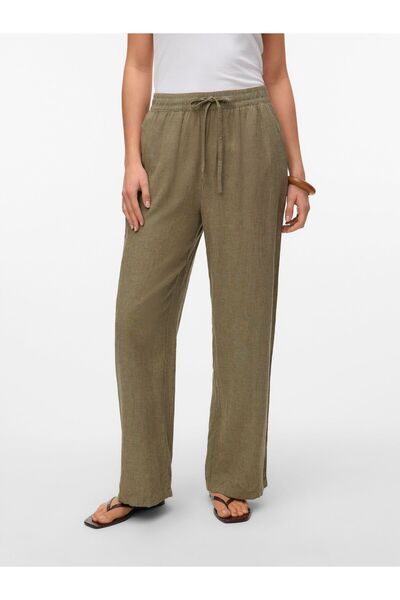 Vero Moda Hose mit weitem Beinschnitt VMLINN Mittlere Taille Hose