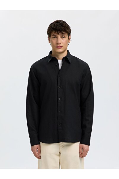 SELECTED Bluse aus Leinengemisch Regular Fit