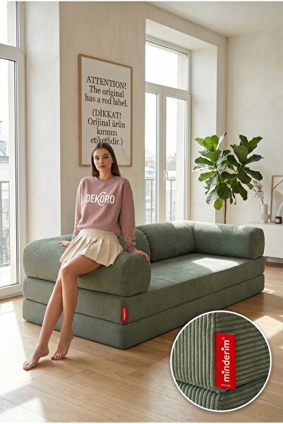 Minderim Eko Kanepe, Fitilli Kadife, Silinir, Yıkanır, Rebonded 50dns, 36h Cm...