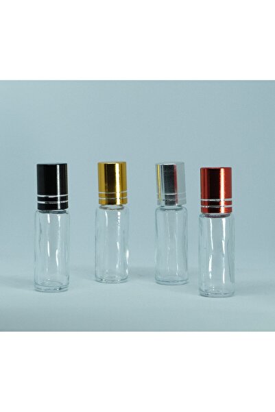 D&B YOL Parfüm Şişesi 5 ml (10 ADET) Roll-on Gri Kapaklı Boş Şişe
