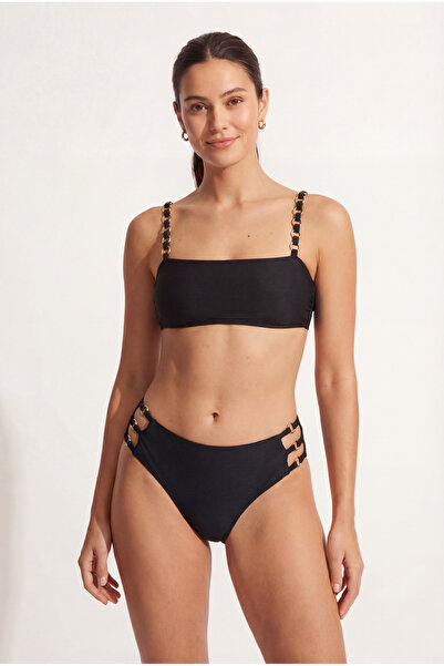 You.R by Nelson Ocean gold halka aksesuarlı yüksek bel bikini takımı