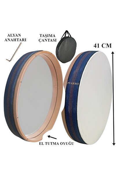 Piarro 41 Cm Ayarlı Pvs Bendir ( Kılıf ve Akort Anahtarı Hediyeli )