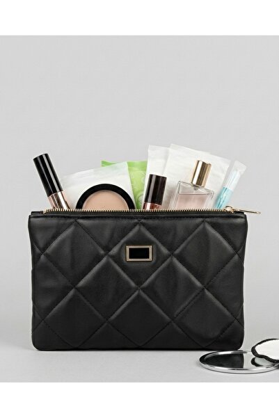 BK Bags & Accessories Quilted Design Multi-Purpose Makeup and Personal Care B...