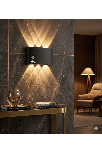Aplix Vento Sensörlü LED Duvar Apliği Amber 2 yıl garanti