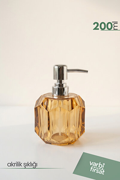 Varbifırsat Akrilik Altıgen Sıvı Sabunluk 200 ml | Modern Dekoratif Tasarım |...