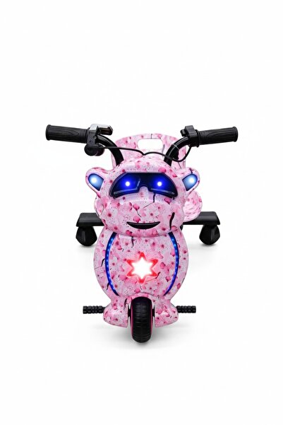 Scooter سكوتر درفت كهربائي للأطفال بتصميم الزهور الوردي - 3 عجلات، دوران 360 ...