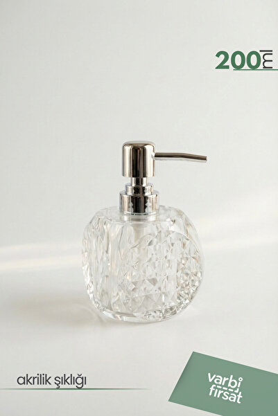 Varbifırsat Akrilik Prizmatik Sıvı Sabunluk 200 ml | Modern Dekoratif Tasarım...