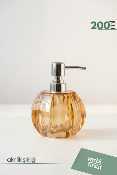 Varbifırsat Akrilik Yuvarlak Sıvı Sabunluk 200 ml | Modern Dekoratif Tasarım ...