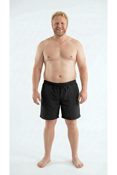 Miami Beach Men's Large Size Black Quick Dry Fabric Single Back Pocket Standa...