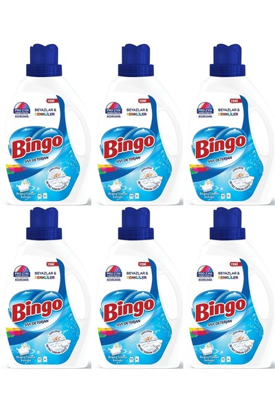 Bingo Sıvı Çamaşır Deterjanı 15600ML Beyaz Sabun Kokulu Beyazlar ve Renkliler...