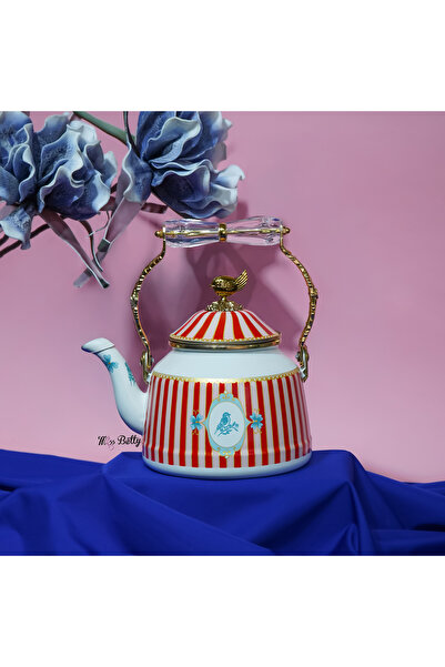 Miss Betty إبريق شاي بيليسيما المطلي بالمينا سعة 2.5 لتر