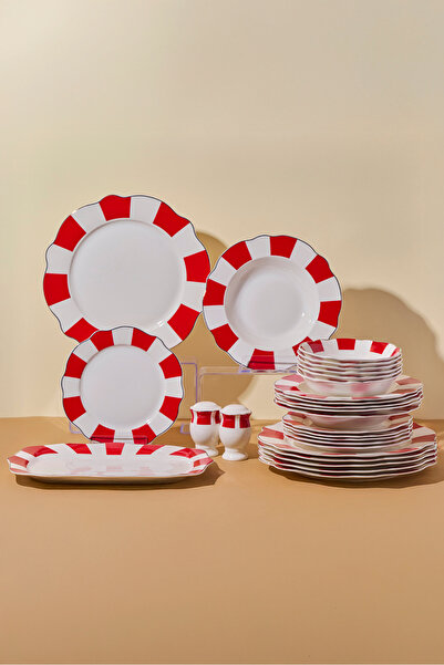 Perotti Red Bone 27 Parça 6 Kişilik Yemek Takımı