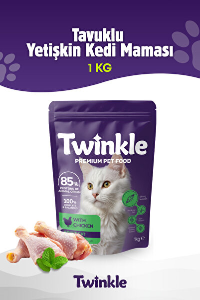 Twinkle Tavuklu Yetişkin Kedi Maması 1 Kg – Dengeli ve Lezzetli Formül