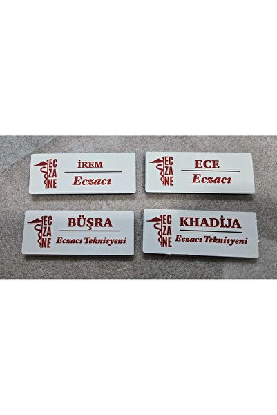 SIRADIŞI REKLAM ECZANE -ECZACI ÖZEL YAKA İSİMLİK PREMİUM BASKI