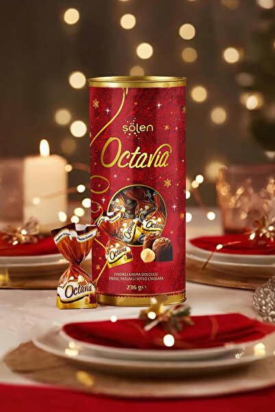 Şölen Octavia Fındıklı Krema Dolgulu Prinç Patlaklı Sütlü Çikolata 236 G