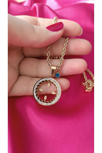 shop 1.Sınıf Çelik Kararma Yapmaz Çeyrek Yuvalı Kolye