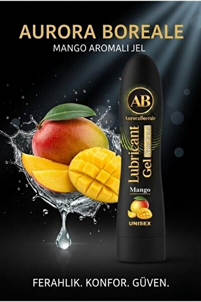 AuroraBoreale Premium Kayganlaştırıcı Jel Büyük Boy Mango Aromalı Su Bazlı Lubricant Gel